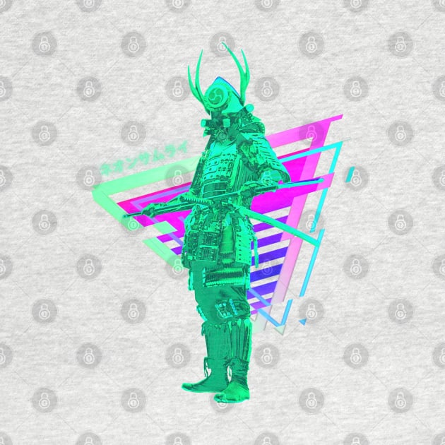 Samurai Glitch Vaporwave Aesthetic by Shirt Vibin